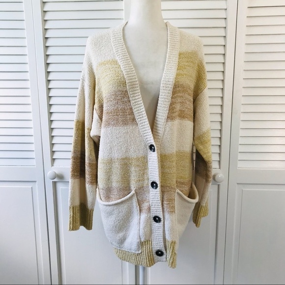 FREE PEOPLE Button Front V-Neck Knit Cardigan Size Small - Picture 1 of 9